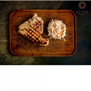 T-Bone steak μοσχαρίσιο γάλακτος σβησμένο με Jack Daniels